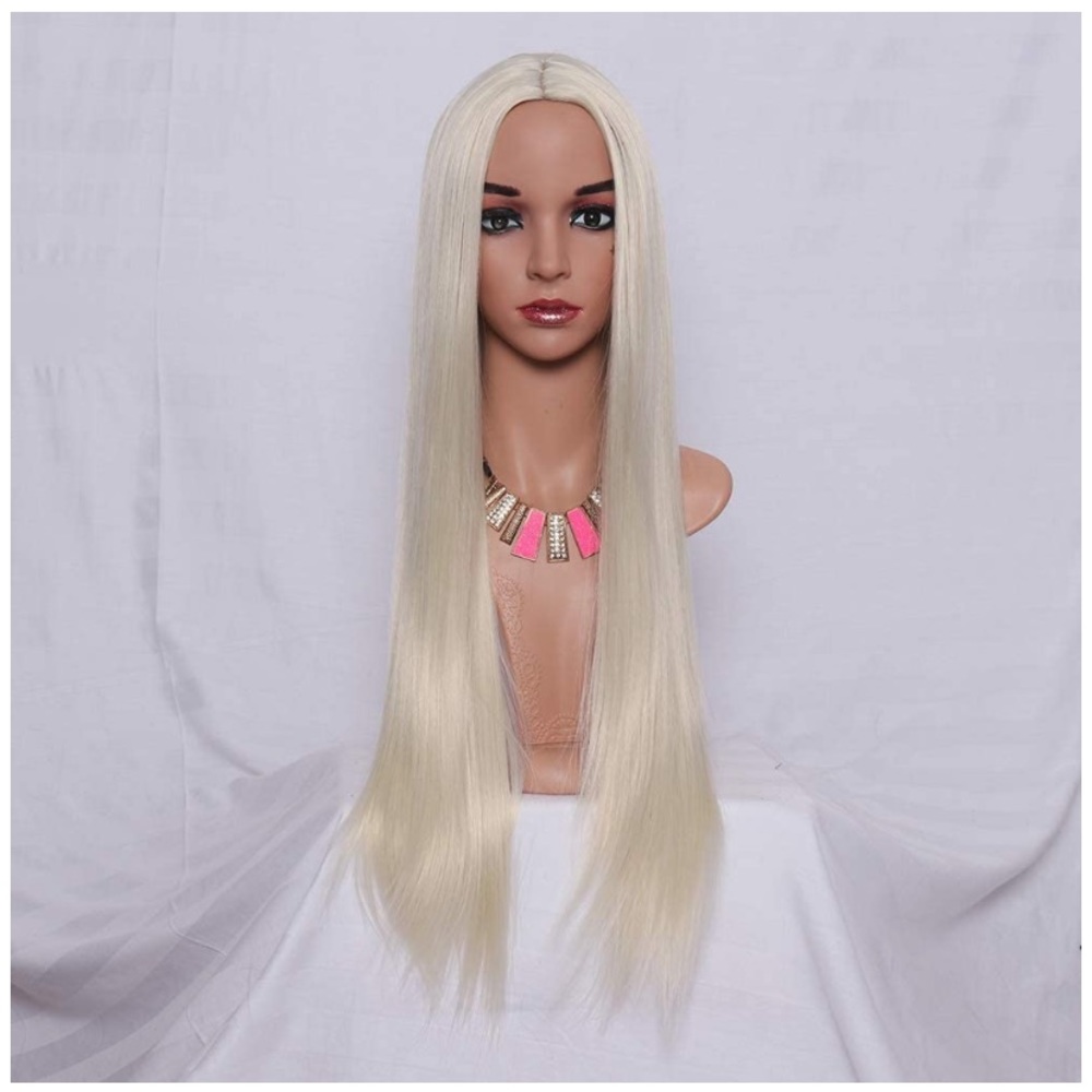 22” platinum blonde non lace front wig